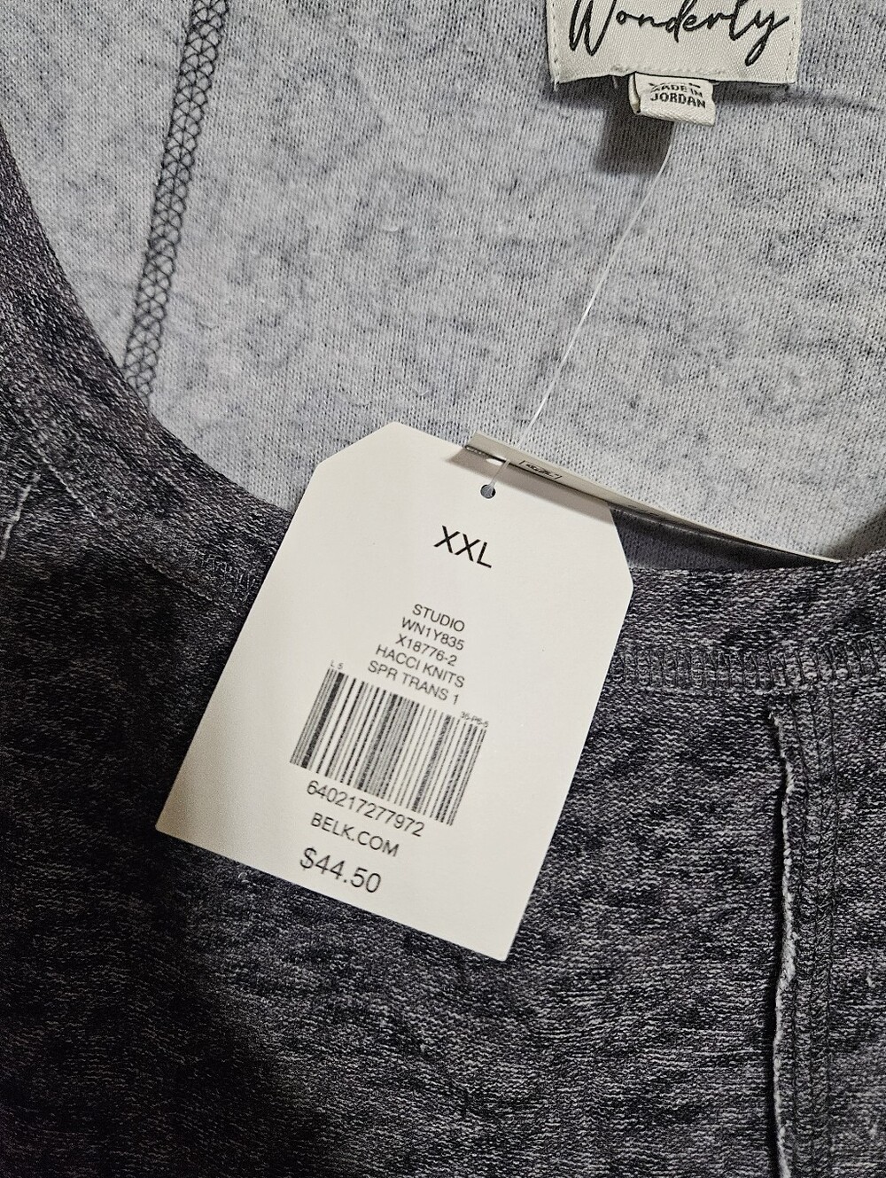 Wonderly NEW Gray Cheetah Long Sleeve Flowy Tee Plus Size XXL! - Picture 3 of 6